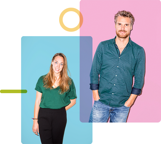 Foto's van 2 Presenters samengevoegd