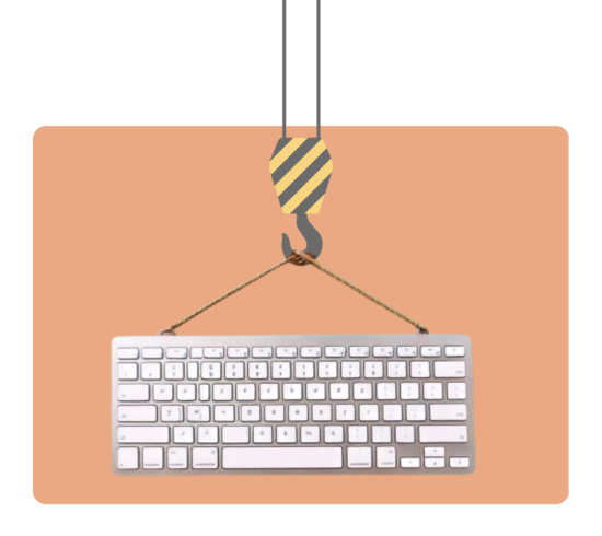 toetsenbord aan hijskraan